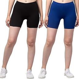 Apraa & Parma Sports Solid Women Black, Blue Sports Shorts ()_SBT-001-Black Dark Blue-42-Q2-image-88