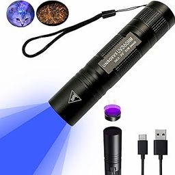 UNROEVS UV Flashlight Rechargeable 365nm Black Light for Pet Urine Detection,Small Ultraviolet Flashlight for Resin Curing,Rocks and Minerals,High Definition Pure Ultraviolet（Battery Included）-41