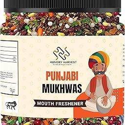 Hungry Harvest Punjabi Mukhwas | Colorful Mixed Mouth Freshener [Jar Pack] (300 Grams (Pack of 1 of 300 Grams))-image-96