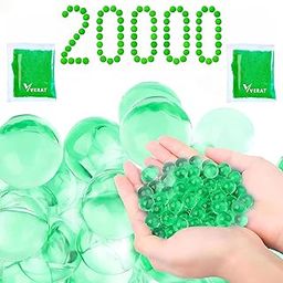 VERAT Water Gel Jelly Beads, 20000 Pcs Round Gel Beads, 7-8mm Vase Filler for Wedding, Christmas, Birthday, Party, Home, Anniversaries Water Bullets for Gun Ammo- Green-image-83