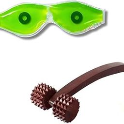 UN Enterprise Eye Mask with Aloe vera gel(Magnets) and Wooden Balyantra Roller for massage Combo-image-7