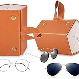 Sunglasses Organizer Case with Hanging Strap – 5-Slot Foldable PU Leather Eyewear Box for Travel & Home-picture-36