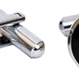 La Belleza Navy Blue Enamal Finish Stainless Steel Formal Shirt/Blazer Cufflink Pair for Men & Boys-image-53