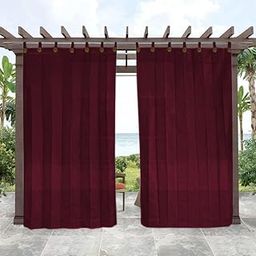 Duronet- HDPE Fabric Solid Sun Blockage (90-95%) Complete Heat & Uv Protection Loop with Decorative Button Outdoor Balcony Curtains (Burgundy 4.5X6 Feet) Pack of 2-image-33