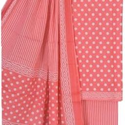 Cotton Fabric Salwar Suit Dress Material for Women (Block Print Style Unstitched)-image-1