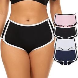 Women Boyshorts Underwear Cotton Panties Stretch Boxer Brief…-picture-13