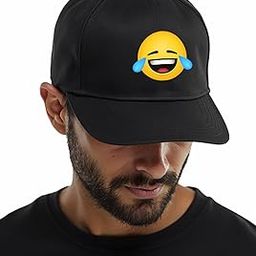 ™ Face with Tears of Joy Emoji Printed Baseball Cap Unisex for Men and Women with Adjustable Strap-image-67