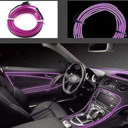 Automaze El Wire 5m/16ft Led Flexible Soft Tube Wire Lights Neon Glowing Car Rope Light DC 12V (Purple)-31