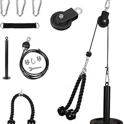 Morwealth Pulley Bodybuilding, Forearm Trainer with Rope Triceps, Loading Pin for Forearm Exercise Shoulders Deltoids-24