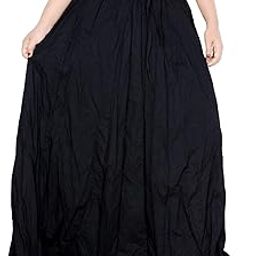 Women's White Skirt 36 inch Length Cotton Long Skirt-image-11