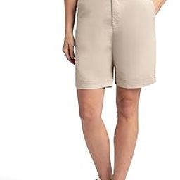 A125 Women's Super Combed Cotton Woven Twill Fabric Relaxed Fit Shorts with Convenient Side Pockets-image-52