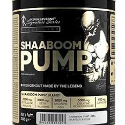Kevin Levrone Shaaboom Pump Pre-Workout Supplement | 6000mg Citrulline, 3000mg Beta-Alanine, 400mg Caffeine | Intense Muscle Pump & Energy | Grape Flavour 385g-image-10