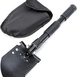 MEZON Multi-Purpose Survival Shovel, Folding Camping Entrenching Tool for Off Road, Digging, Hiking, Multifunctional Tool with Portable Case-15