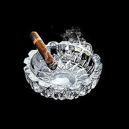 VOIDROP Heavy Glass Crystal Ashtray for Indoor Smoking - Stylish Home, Car, and Office Décor - New Glass Ash Tray-image-76