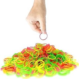 Sanas (50gm) rubber bands for packing Bright Neon Colors elastic hair ties office stationery items unique High Stretch Eco-Friendly Nylon rubber band for hair colourful rubberbands (50gm) Multicolour-15