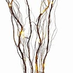 Brown Branch : Lightshare Upgraded 36Inch 16LED Natural Willow Twig Lighted Branch for Home Decoration, USB Plug-in and Battery Powered-picture-11