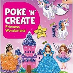 SmartCraft Art & Craft Kit - Poke Art Princess Wonderland for Kids Ages 4, 5, 6, 7, 8, 9, 10 Years Old, Create 5 Princesses, 2 Castles & Unicorn, Smart Birthday Gift for Girls & Boys, Fun Activity Kit-15