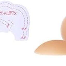 Silicon Nipple Covers Bra Pad and Breast Lift Tape Pasties Silicone Women's Reusable Nipple Cover Self Adhesive Reusable Nipple Pads and Invisible Tape (Bare Lift + Nipple Cover) Beige-image-11
