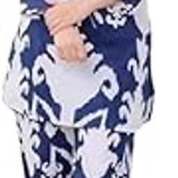 Women's Cotton Floral Print Jumpsuit (Blue, L)-image-2