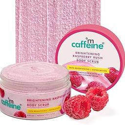 mCaffeine Brightening Raspberry Body Scrub | Tan Removal | AHAs - Lactic & Glycolic Acid, Niacinamide | Vitamin C Rich for Brighter, Soft Skin | Remove Dry, Dead Skin | Fruity Berries Aroma - 175g-17