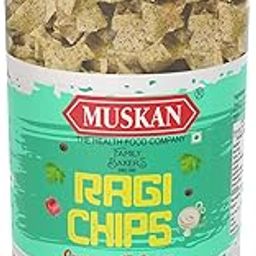 Healthy Millet Munchies (Pack of 2, 150-200g) - Muskan ragi chips | Crunchy Corn Chips Snack | Tasty & Crispy Triangle Chips | Jar Pack | Perfect Tea-Time Snack (150-200g, ragi chips)-image-7