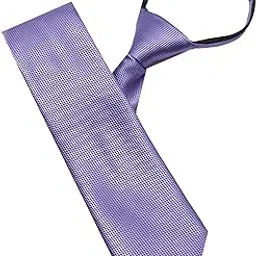 leonardi Mens Formal Zipper tie | Handmade | Microfiber | Standard Size | Premium fabric | Superior Zip | Packaging - Folder | Colour - Purple Tie (Set of 1)-picture-18