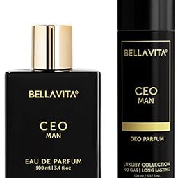 Bella Vita Luxury Ideal Men Combo for Him, Pack Of 2 Premium Long Lasting Woody Fragrance Scent - Ceo Men Edp 100 Ml & Body Parfum Deodorant 150 Ml,Liquid-image-55