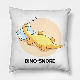 CRAFT MANIACS Cute Dinosaur Pun Cartoon 16 * 16 Pillow with Filler Inside Cutest Gift for Dino Lovers & Fans (DINO-SNORE)-picture-30