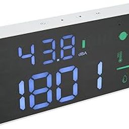 4 in 1 Decibel Meter Noise Monitor Wall Hanging Sound Level Meter with 11 Inch Large LED Display Humidity and Noise Temperature Meter-12