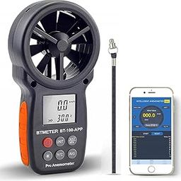 BTMETER Digital Wind Speed Anemometer Handheld, Wireless Bluetooth Vane Anemometer Meter for Wind Chill, Speed, Temperature Monitor (BTMETER BT-100APP)-16
