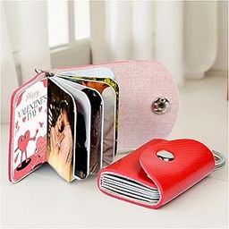 Premium Vegan Leather mini Photo Album Keychain – with 12 picture’s and customized text, Ideal Valentine's Day Gift for Husband, Wife, Couples, Him & Her-image-30