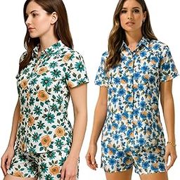 Women’s Printed Co-Ord Set Combo | Pack of Two-Piece Set - (Multicolour)-picture-16