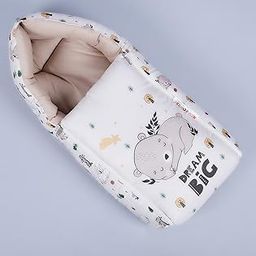 NEW COMERS® 3 in 1 Baby Bed, Sleeping Bag/Carry Nest, Cotton Baby Bedding for New Born & Infant, Travel Friendly Portable Bassinet for Baby Carrying & co Sleeping, Unisex Baby Sleeping Bed-801-14