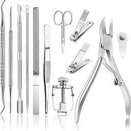 12PCS Ingrown Toenail Tool Ingrown Toenail Treatment Pedicure Tools，Ingrown Toenail Tool Kit Nail Clipper Set Pedicure Kit Ingrown Toenail Pedicure Tool By JTIEO-picture-6