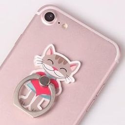 BeFunky Universal Mobile Ring Holder, 360° Rotation/3D Ring Finger Grip for iPhone iPad Samsung LG HTC Nokia Huawei Tablet (Love Cat R354)-32