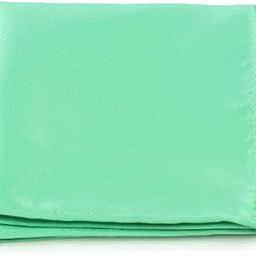 Mint Green Premium Mens Solid Micro Fiber Silk Satin Pocket Square Wedding Handkerchiefs-image-8