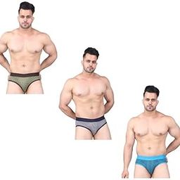 Men Boxer Briefs - 100% Cotton - Pack of 3 - Anti Bacterial, Colour Fresh, Moisture Wicking-image-83