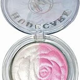Hudecare Professional Illuminator Ultra Smooth Shine Waterproof Face Highlighter Easy-To-Blend Shimmery Powder for Perfect Face Makeup whitte & light pink-image-97