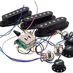 LOOM TREE® Guitar Pickup Set Passive Pickup 250K for ST Electric Guitar Accessory Black-picture-11