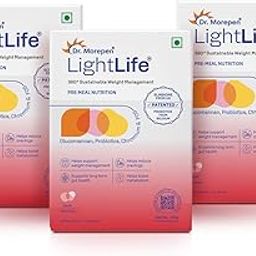 Dr. Morepen LightLife Pre-Meal Nutrition Mix | Controls Appetite & Reduces Cravings | For Men & Women | 30 Sachets | Flavor-Litchi-picture-10