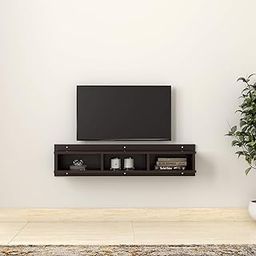 Amazon Brand - Solimo Catmint Engineered Wood Wall Mounted TV/Entertainment Unit (Wenge), 25 Cm, 110 Cm, 25 Cm-image-3