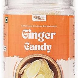 health’o’mama Ginger Candy – 200g | Natural Digestive Candy | Soothing, Spicy-Sweet Flavour | Adrak Sweets Candy | Ginger Toffee | Vegan, Gluten-Free, No Preservatives-image-2