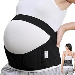 TUNEQ Pack Of 1 Maternity Belt – Adjustable Pregnancy Support Belt for Belly, Back & Pelvic Relief – Comfortable Pre Natal Bellys Band – Breathable Pregnancy Belt for Prenatal & Postpartum Belly Support – (Black)-image-98