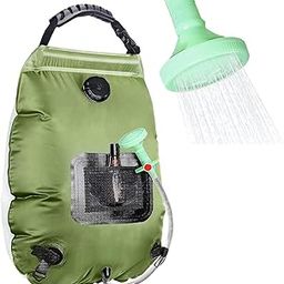 TrekEaze Solar Portable Shower Bag - 5 Gallon/20L, Solar Heating Camping Shower with Removable Hose and On-Off Shower Head, Compact Camping Shower for Camping, Hiking, Traveling-31