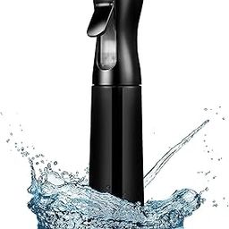 ginoya brothers Hair Mist Spray Bottle，Salon Water Spray Bottle，Multifunction Empty Spray Bottles for Taming Hair in Morning, Hairstyling 300 ML (BLACK)-image-18