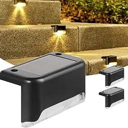 URBAN THREADS ABS Plastic Solar Step Light Outdoor Led Solar Powered Deck Lights Waterproof Outdoor Lighting for Steps Stairs Paths Garden Fences Pathway (Pack of 2)-image-63