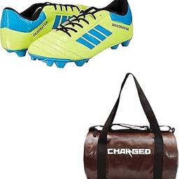 Charged Sports Bag Adena Brown With Gowin Football Shoe Destroyer Cyan Size-9-image-86