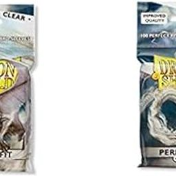 2 Packs Dragon Shield Inner Sleeve Clear Standard Size 100 ct Card Sleeves Individual Pack-26