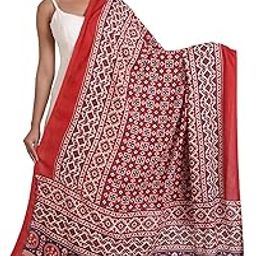 Ajrakh Print Premium Rayon Dupatta for Women (Multicolour; Free Size)-31