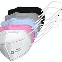 Promisca N95 (Pack of 5) Head Loop Style Protective Face Mask 5 layered filtration with genuine Melt Blown and Hot Air Cotton Layers Multicolor Regular-image-10